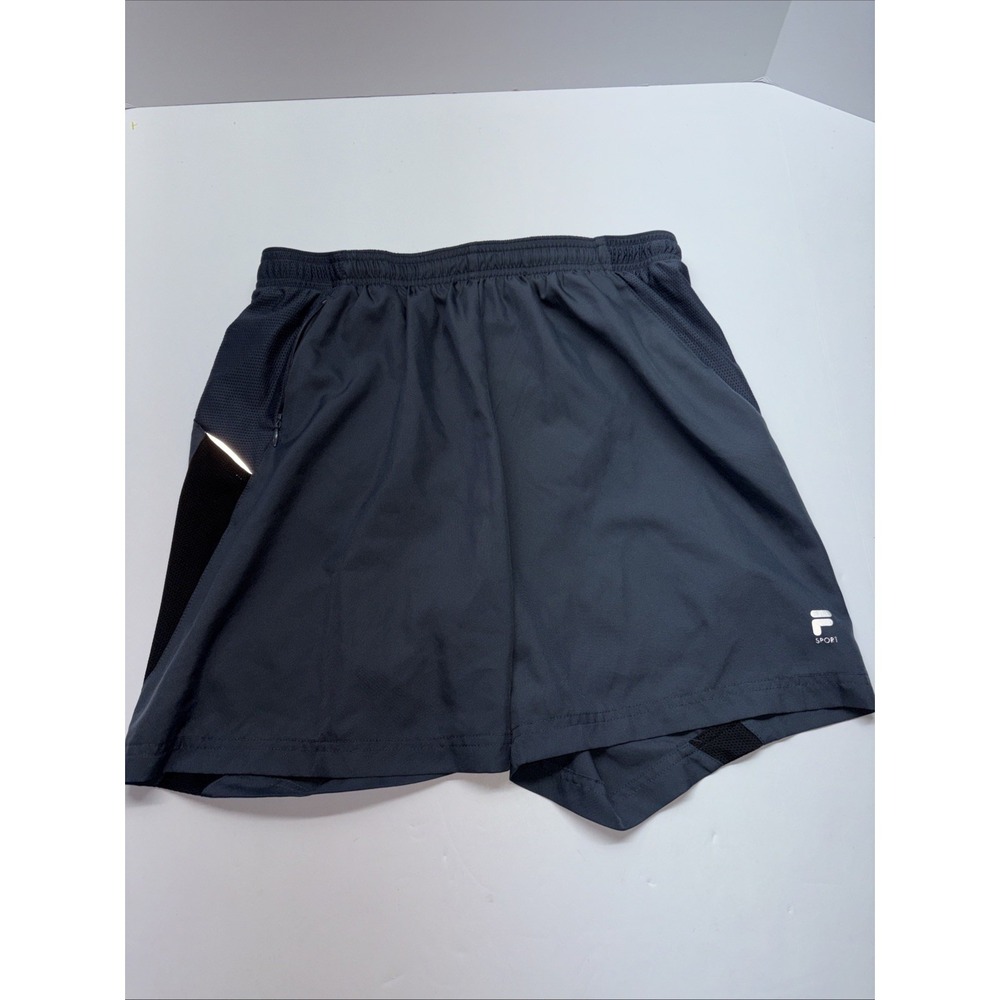 FILA Sport Mens Blue Fitted Running Short w/ Builtin Brief Size M